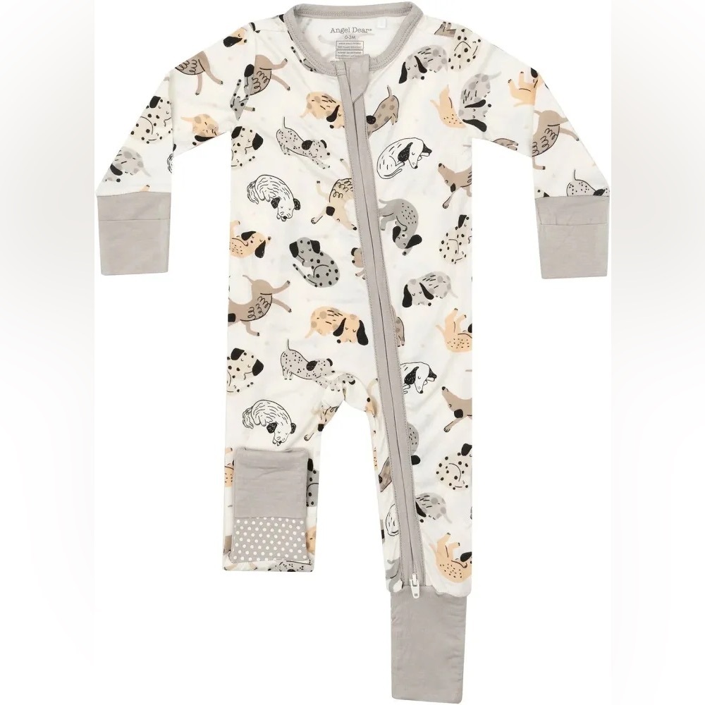 Angel Dear Cozy Pups Zipper Romper Pajamas